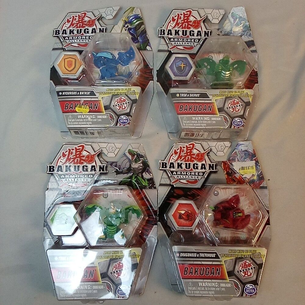 Bakugan Sealed Sphere Set 4 Dragonoid Tretorous Trox Sairus Hydorous Batrix